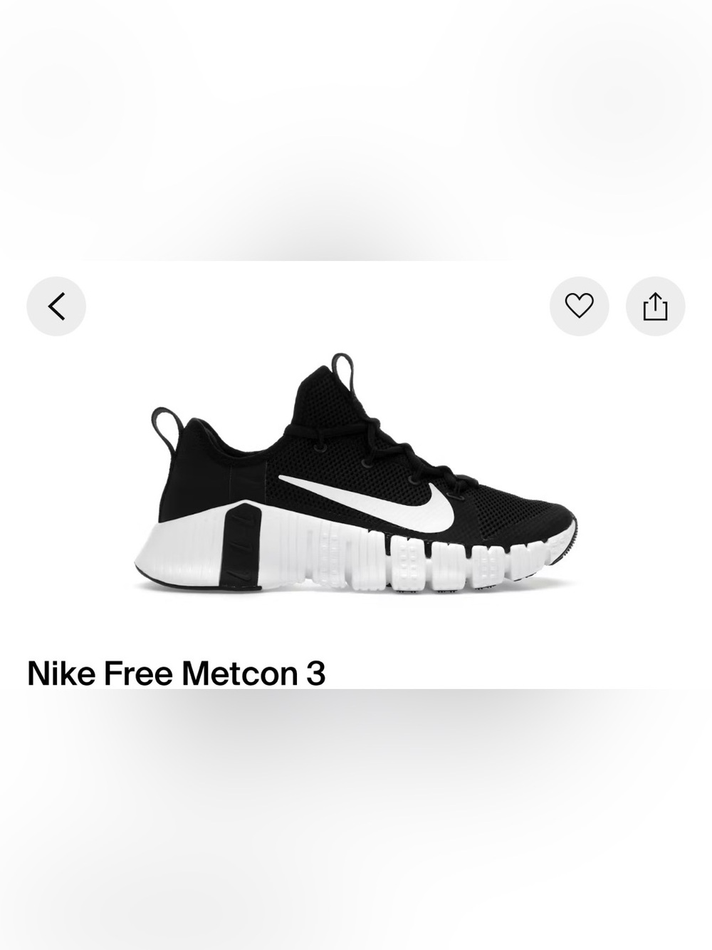 Nike Free Metcon 3 unisex. Women's size 10